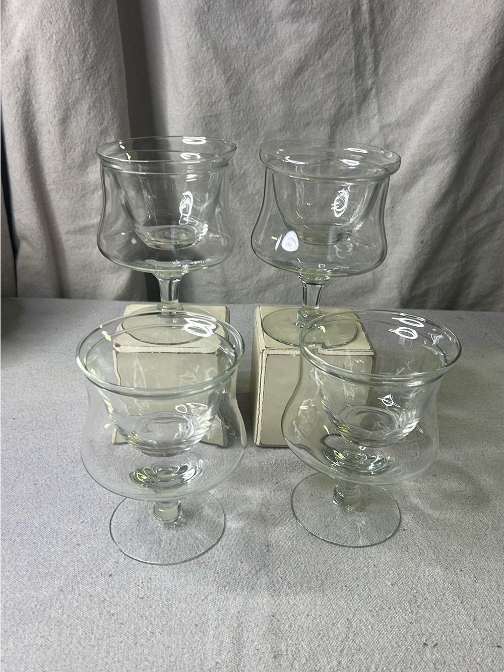 shrimp cocktail and liner set of four